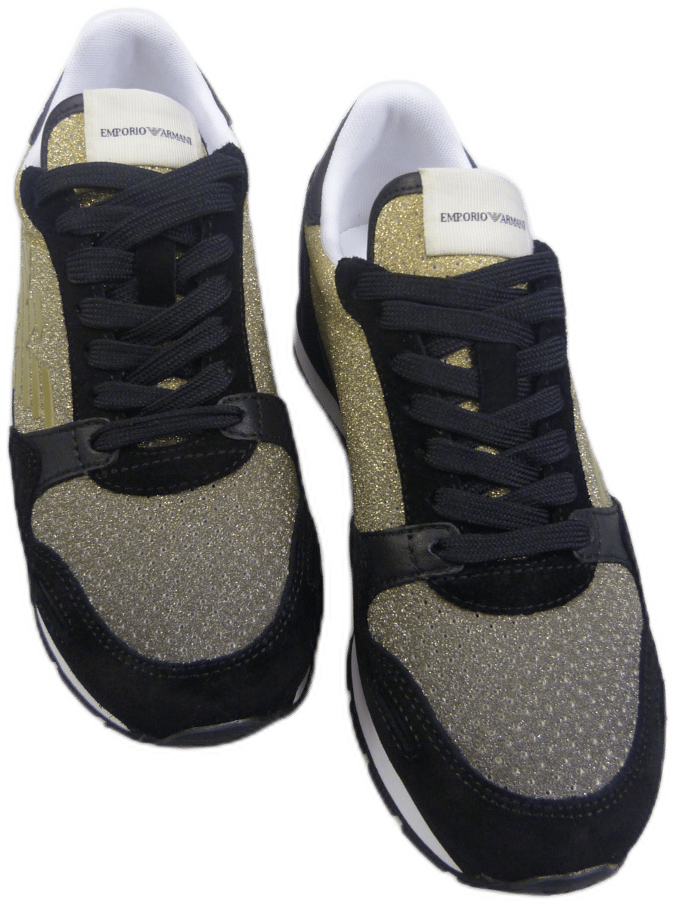 Emporio Armani Sneakers Glitterate Colore ORO Zwart
