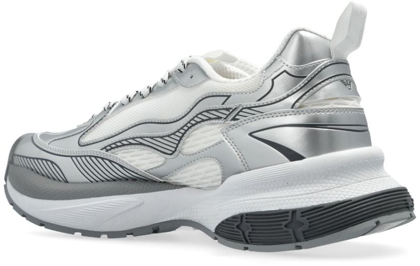 Emporio Armani Sneakers Silver Zilver