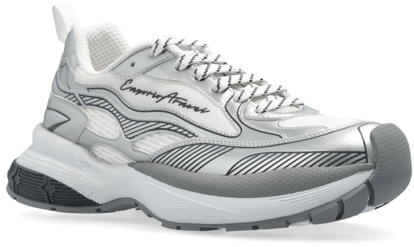 Emporio Armani Sneakers Silver Zilver