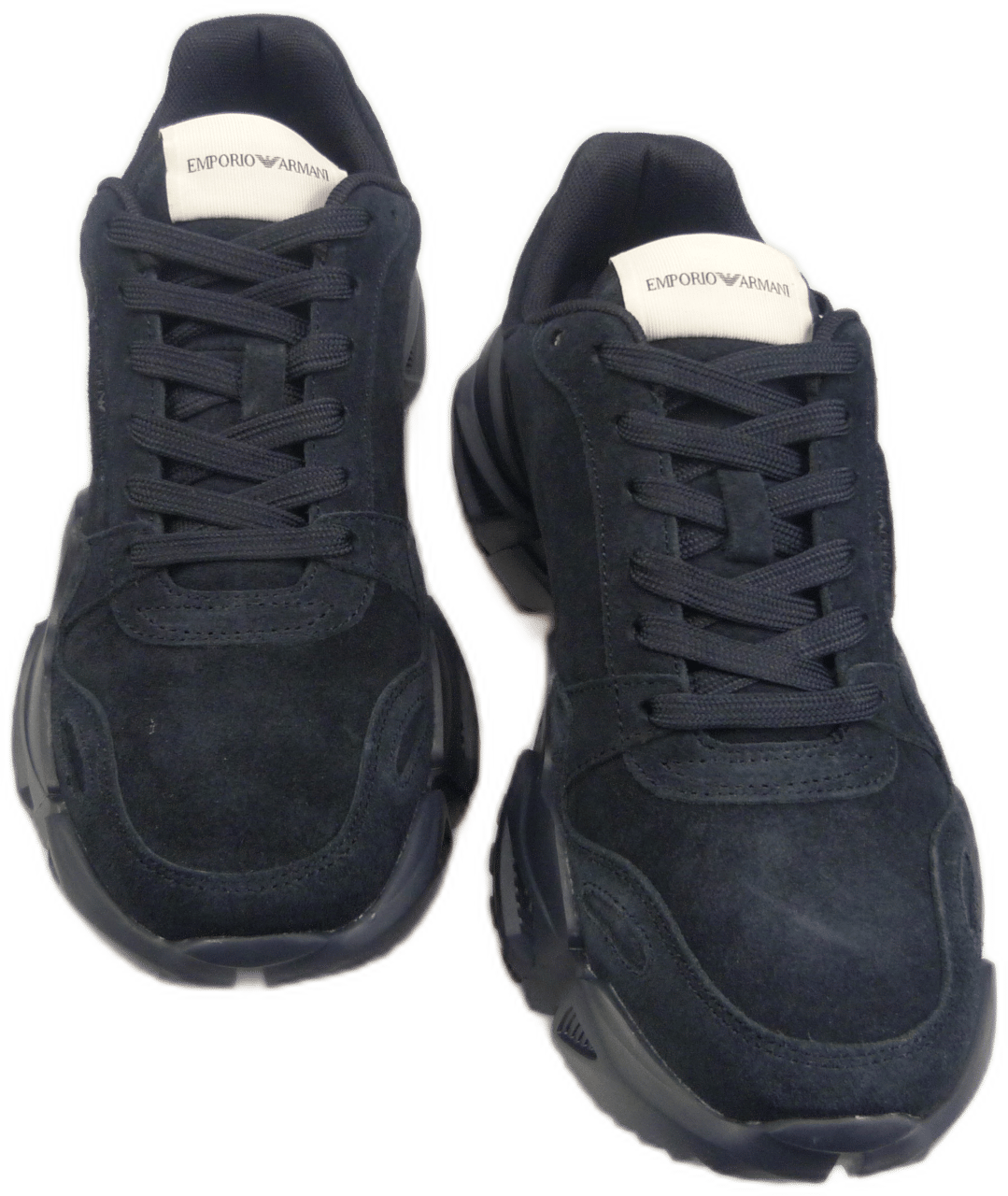 Emporio Armani Sneakers blue navy suola oversize Blauw