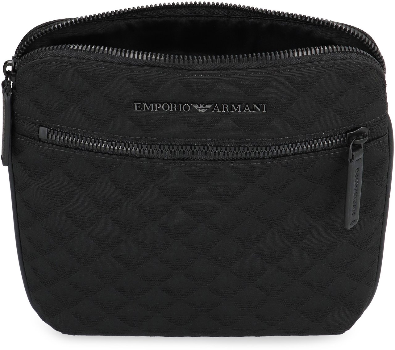 Emporio Armani Messenger bag with logo Zwart
