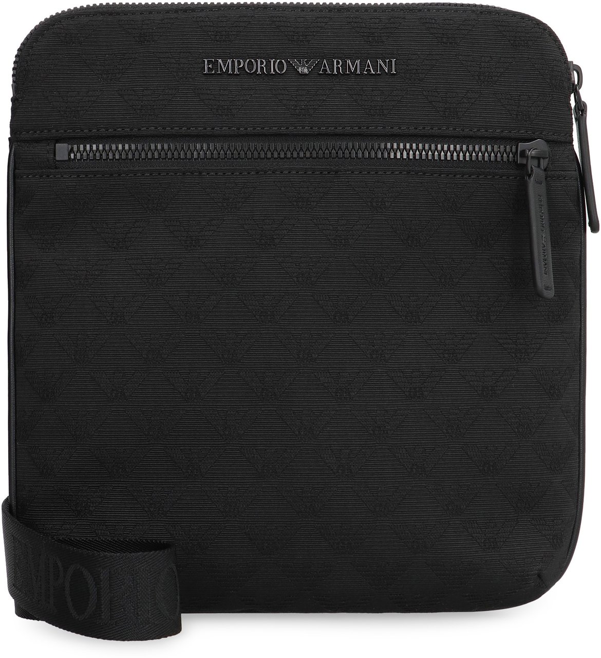 Emporio Armani Messenger bag with logo Zwart