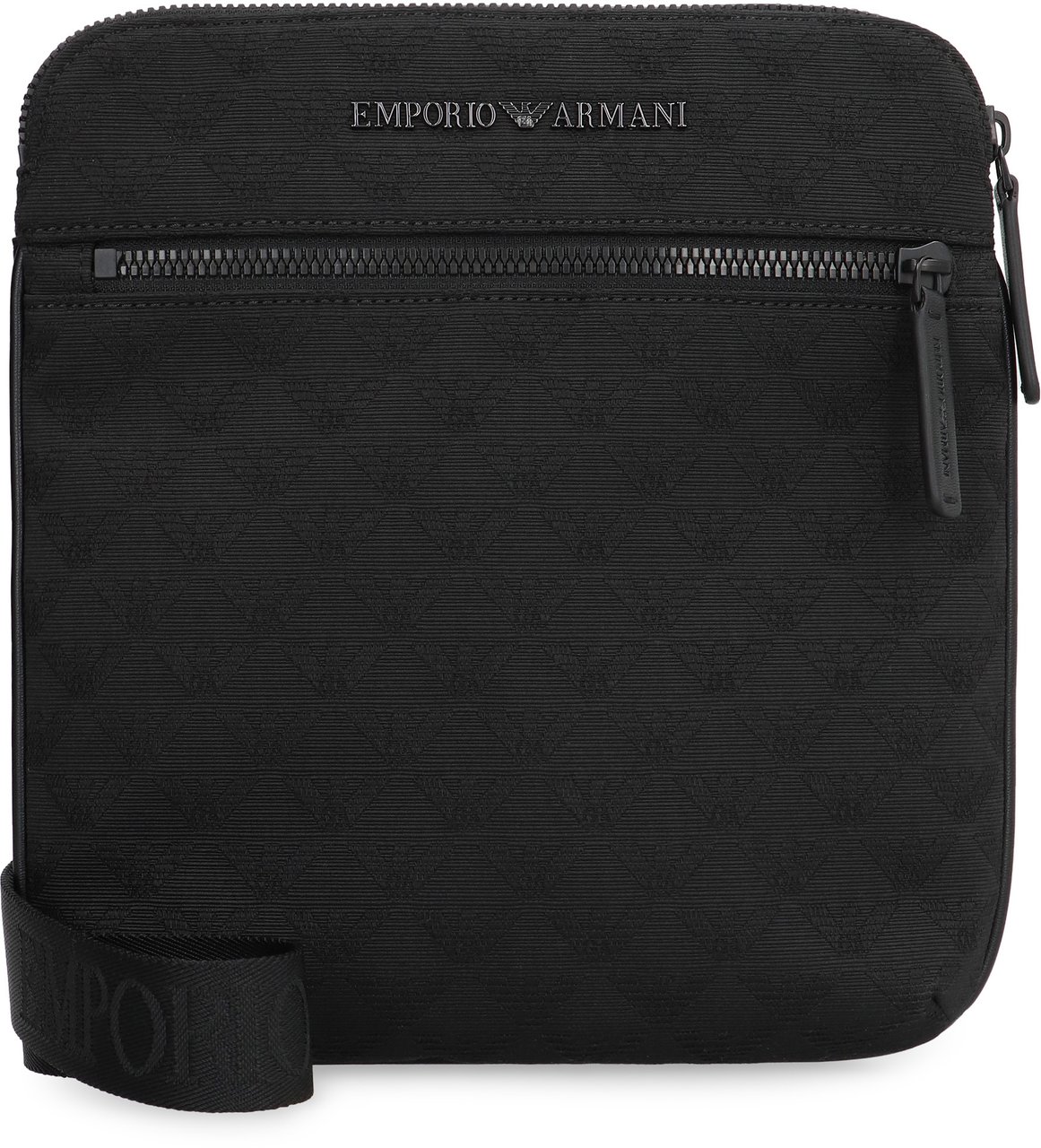 Emporio Armani Messenger bag with logo Zwart