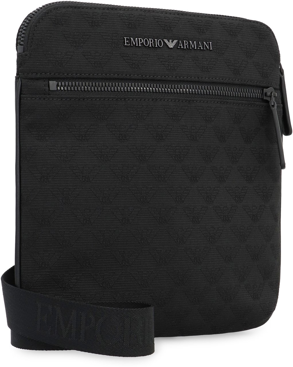 Emporio Armani Messenger bag with logo Zwart