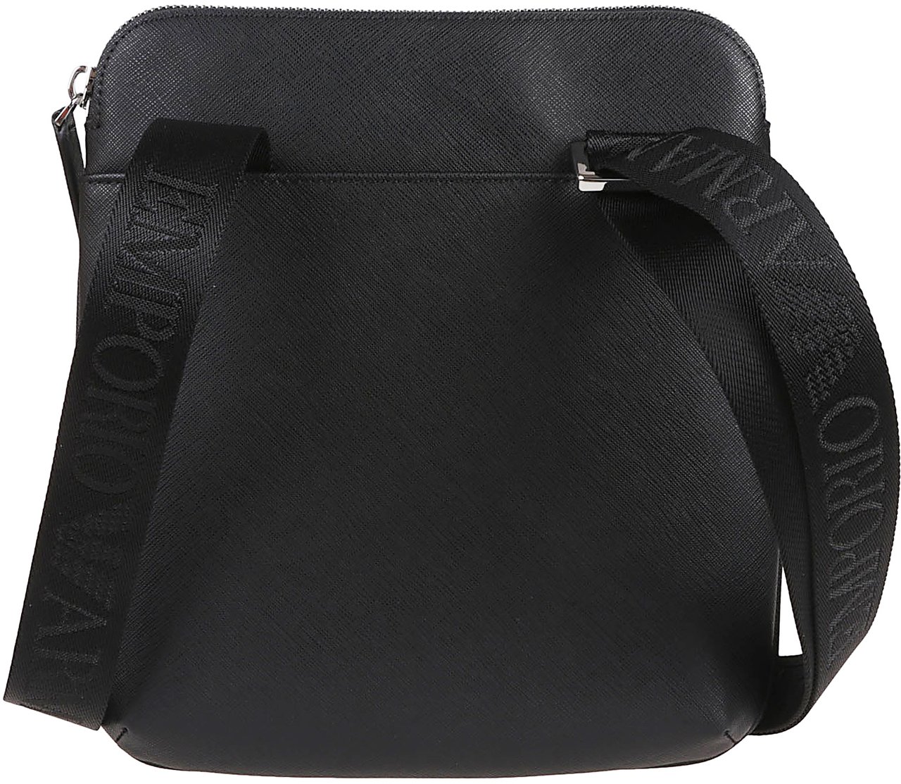 Emporio Armani Logo Plaque Crossbody Bag Black Zwart
