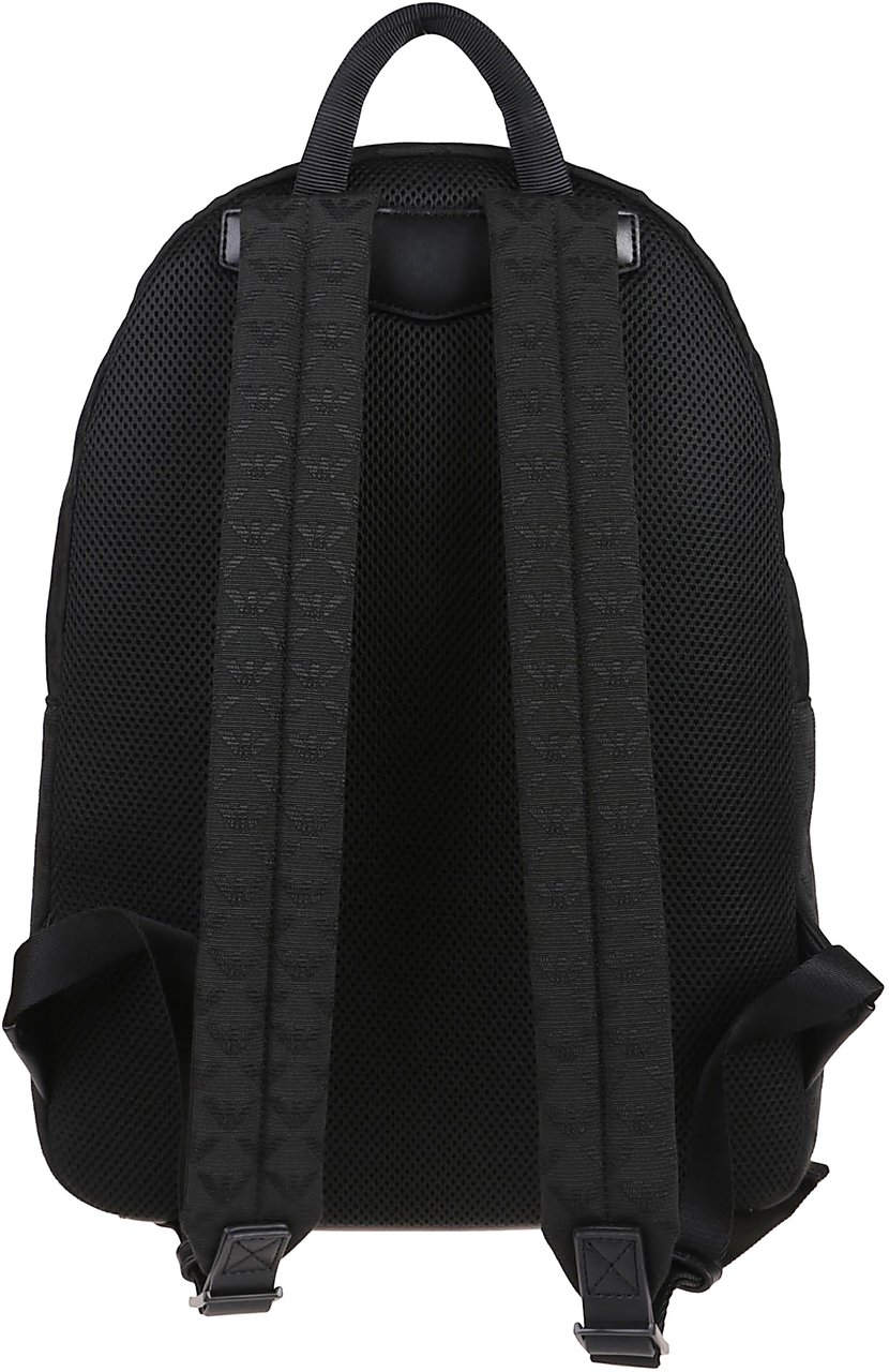 Emporio Armani Eagle All Over Backpack Black Zwart