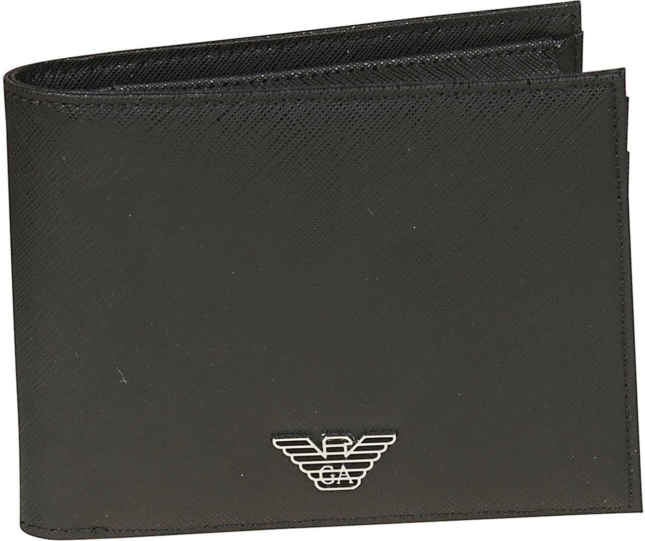 Emporio Armani Logo Plaque Wallet Black Zwart