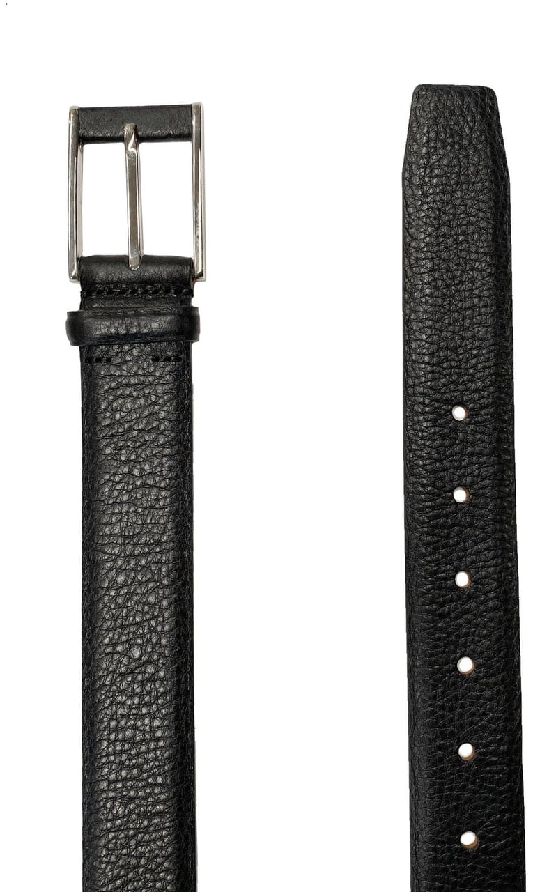 Emporio Armani Giorgio Armani Leather Belt Zwart