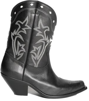 Enfants Riches Deprimes SWISS COWBOY BOOT BLACK / CREAM Zwart