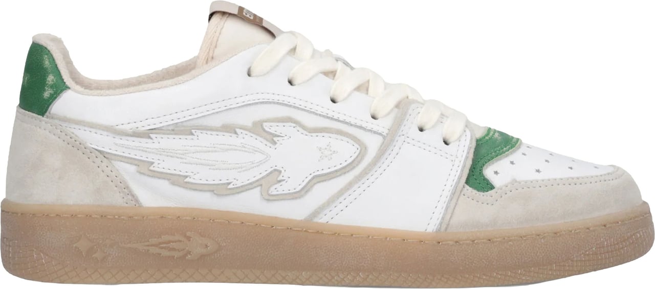 Enterprise Japan Egg Rocket 2 White/Beige Suede Sneakers Wit