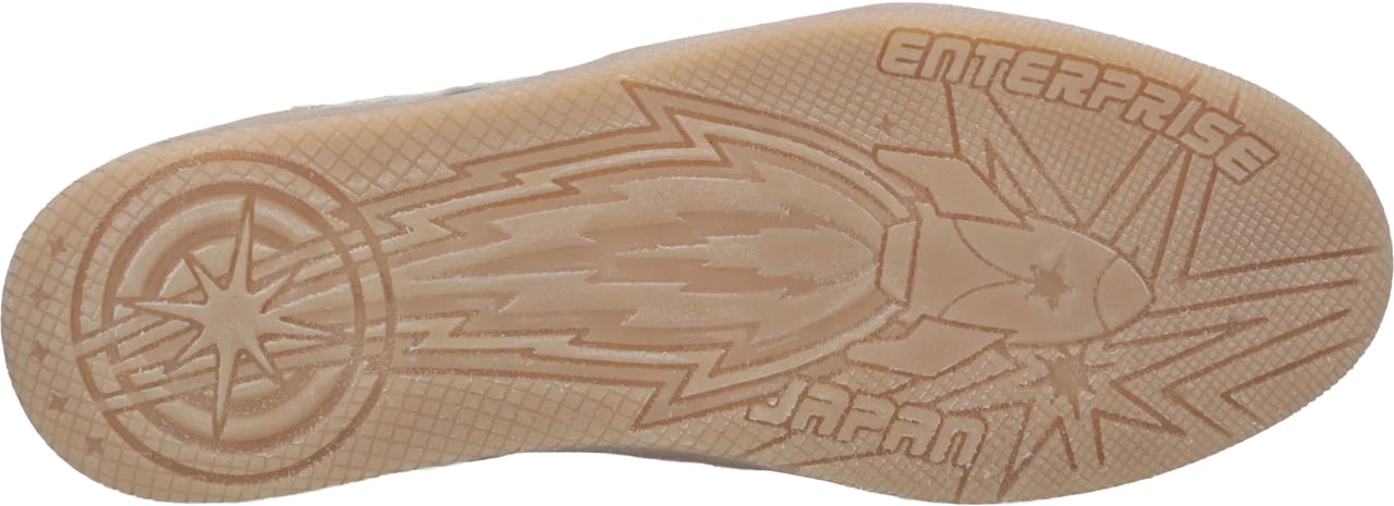 Enterprise Japan Egg Rocket 2 White/Beige Suede Sneakers Wit