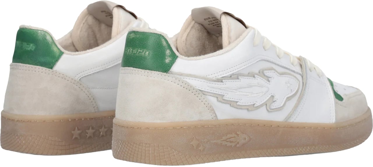 Enterprise Japan Egg Rocket 2 White/Beige Suede Sneakers Wit