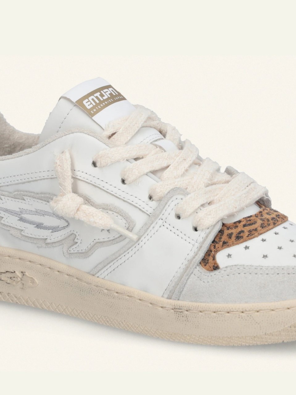 Enterprise Japan Egg Rocket 3 White/Grey Suede Sneakers Wit