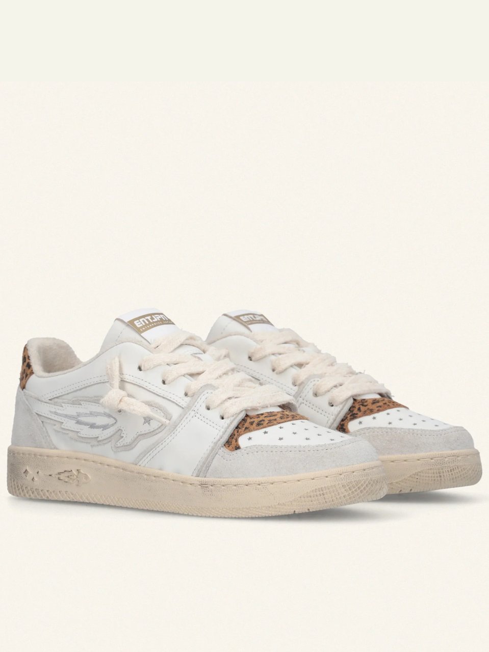 Enterprise Japan Egg Rocket 3 White/Grey Suede Sneakers Wit