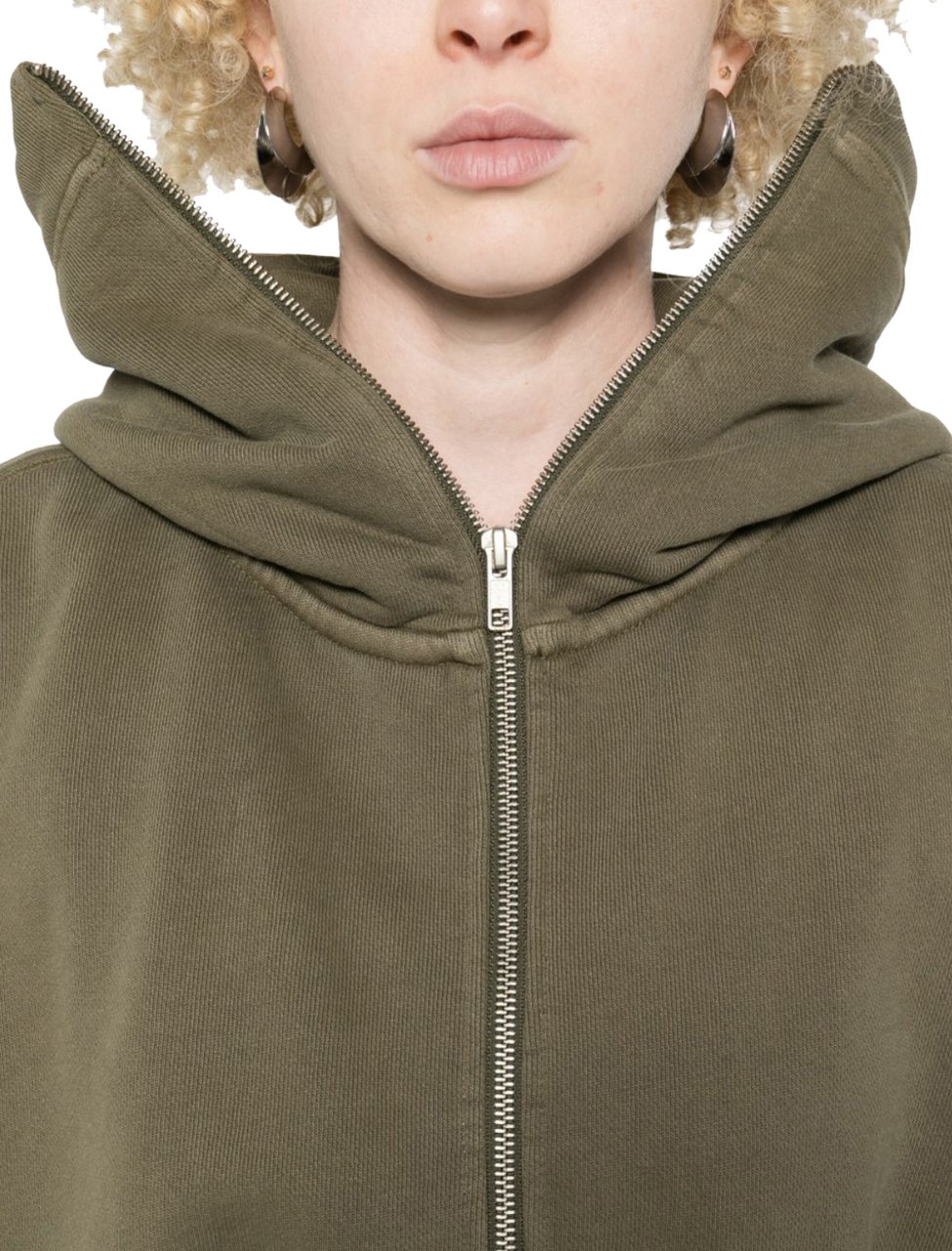 Entire Studios Cropped Full Zip Military Groen