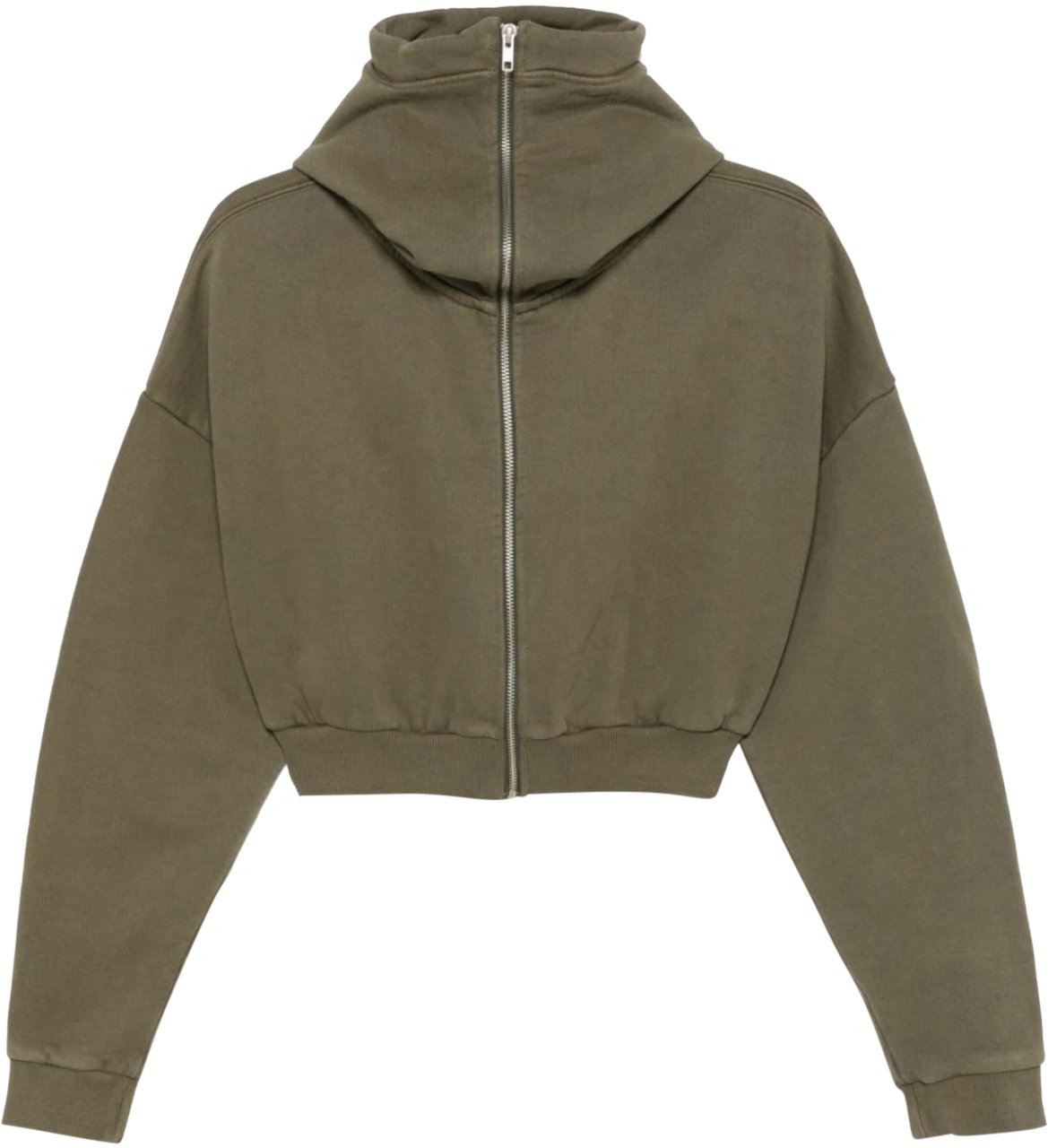 Entire Studios Cropped Full Zip Military Groen