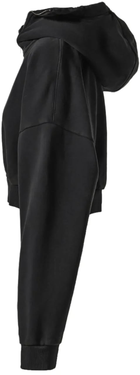 Entire Studios Cropped Full Zip Washed Black Zwart