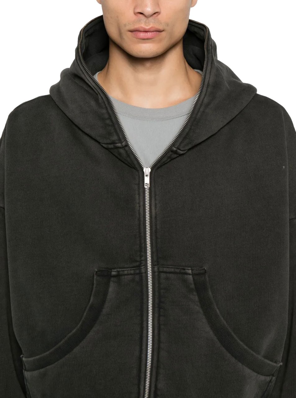 Entire Studios Eternal Zip Washed Black Zwart