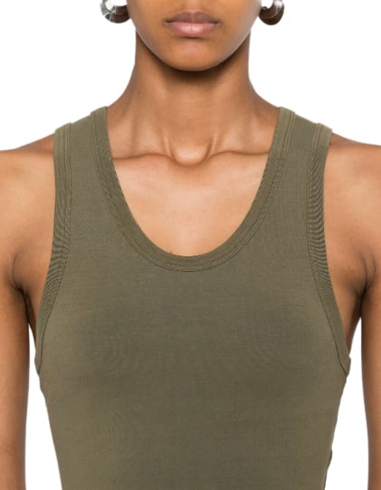 Entire Studios Cropped Tank Military Groen