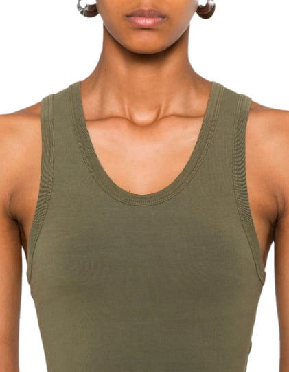 Entire Studios Cropped Tank Military Groen
