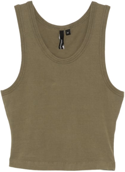 Entire Studios Cropped Tank Military Groen