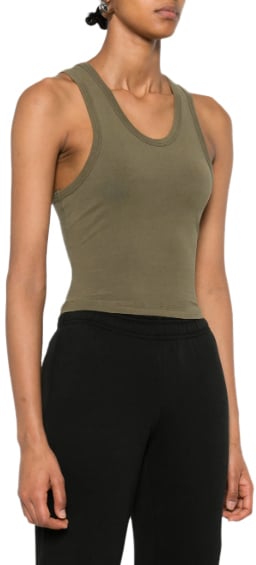 Entire Studios Cropped Tank Military Groen