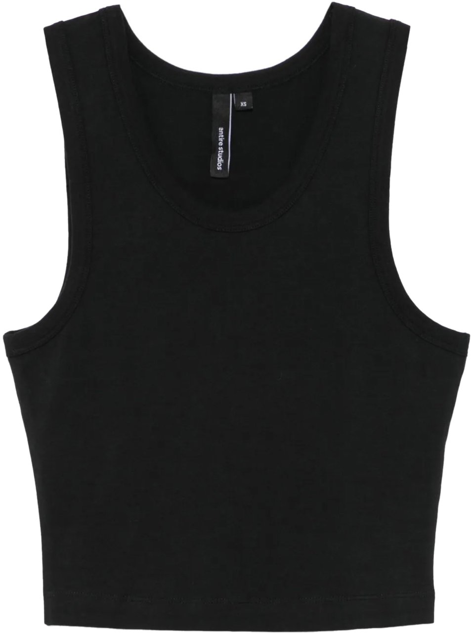 Entire Studios Cropped Tank Soot Zwart