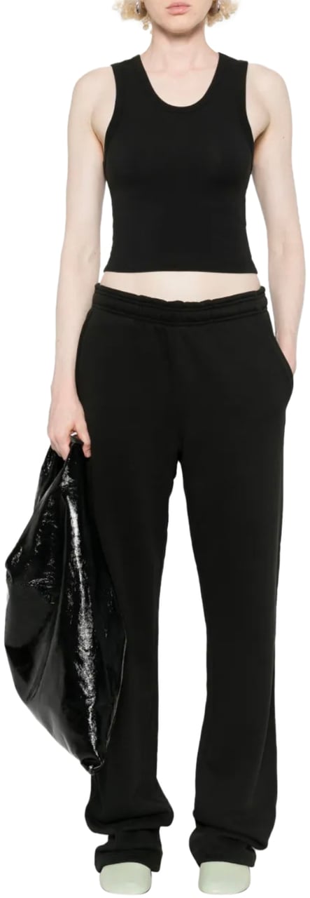Entire Studios Cropped Tank Soot Zwart
