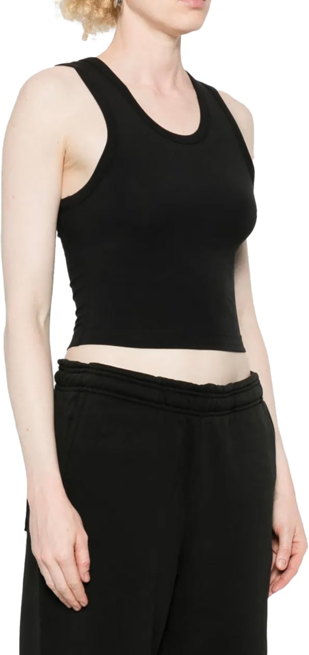 Entire Studios Cropped Tank Soot Zwart