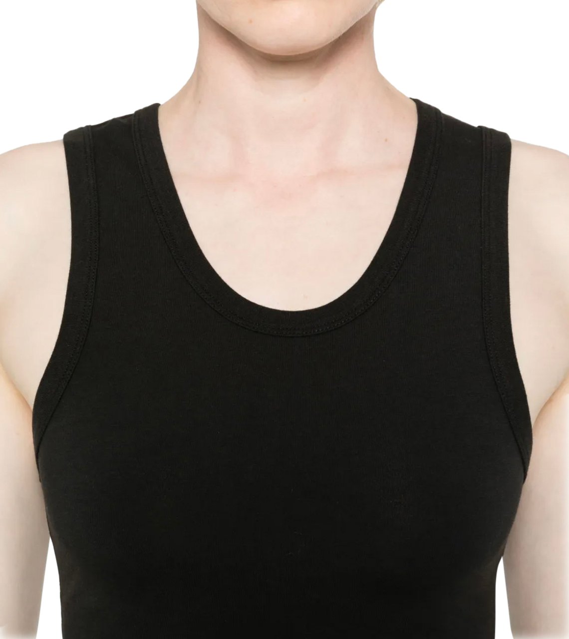 Entire Studios Cropped Tank Soot Zwart