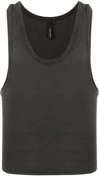 Entire Studios Cropped Tank Washed Black Zwart