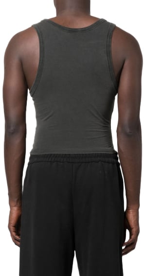 Entire Studios Cropped Tank Washed Black Zwart