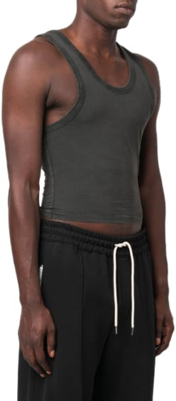 Entire Studios Cropped Tank Washed Black Zwart