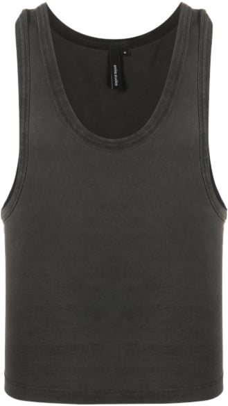 Entire Studios Cropped Tank Washed Black Zwart