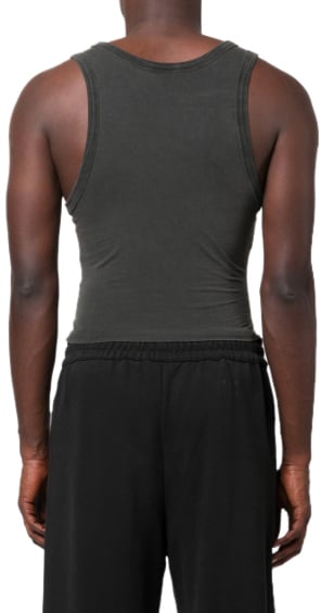 Entire Studios Cropped Tank Washed Black Zwart