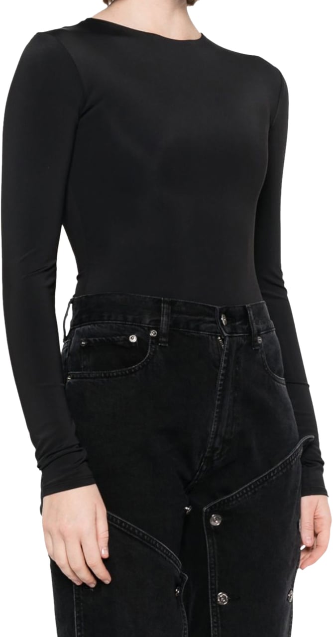 Entire Studios Ls Bodysuit Soot Zwart