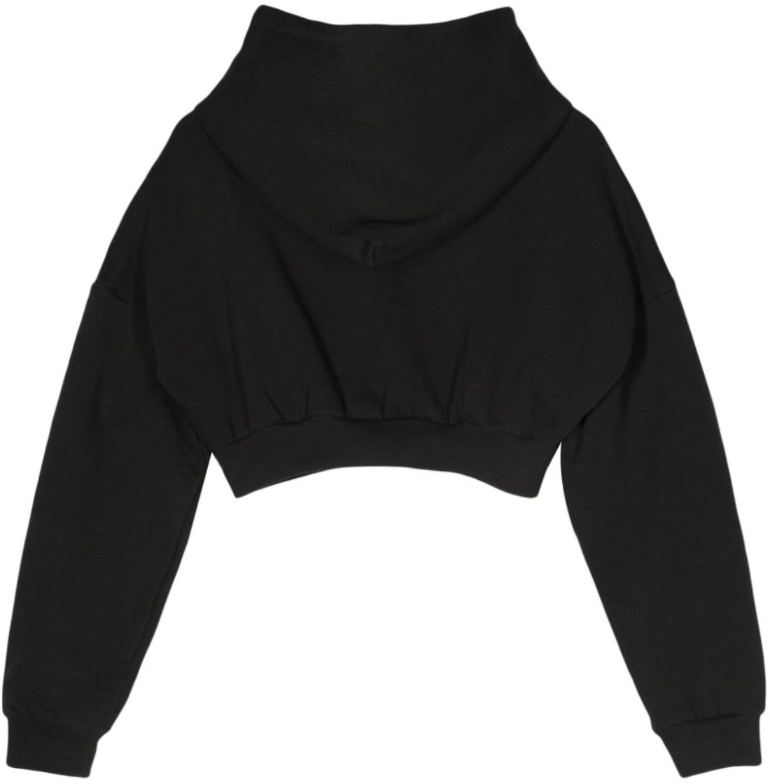 Entire Studios Cropped Heavy Hood Soot Zwart