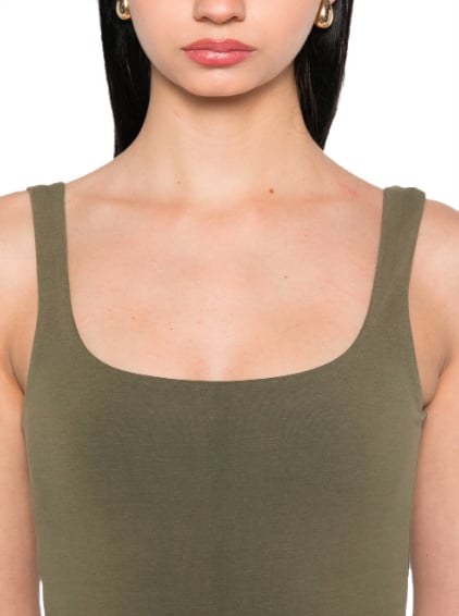 Entire Studios Square Neck Bodysuit Military Groen