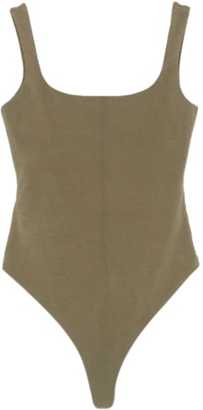Entire Studios Square Neck Bodysuit Military Groen