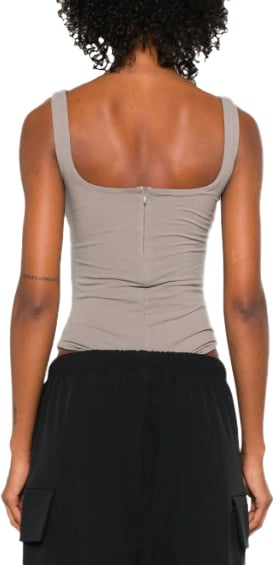 Entire Studios Square Neck Bodysuit Satellite Grijs