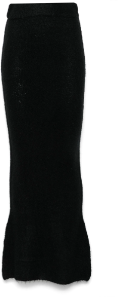 Entire Studios Knit Tube Skirt Crow Zwart