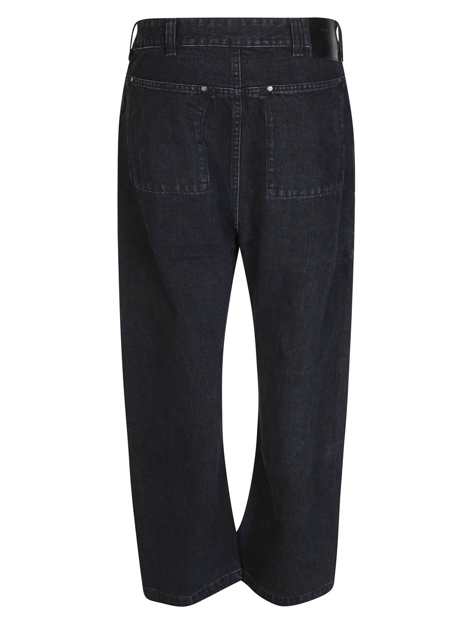 Entire Studios Cropped Dark Wash Wide-Leg Jeans Zwart