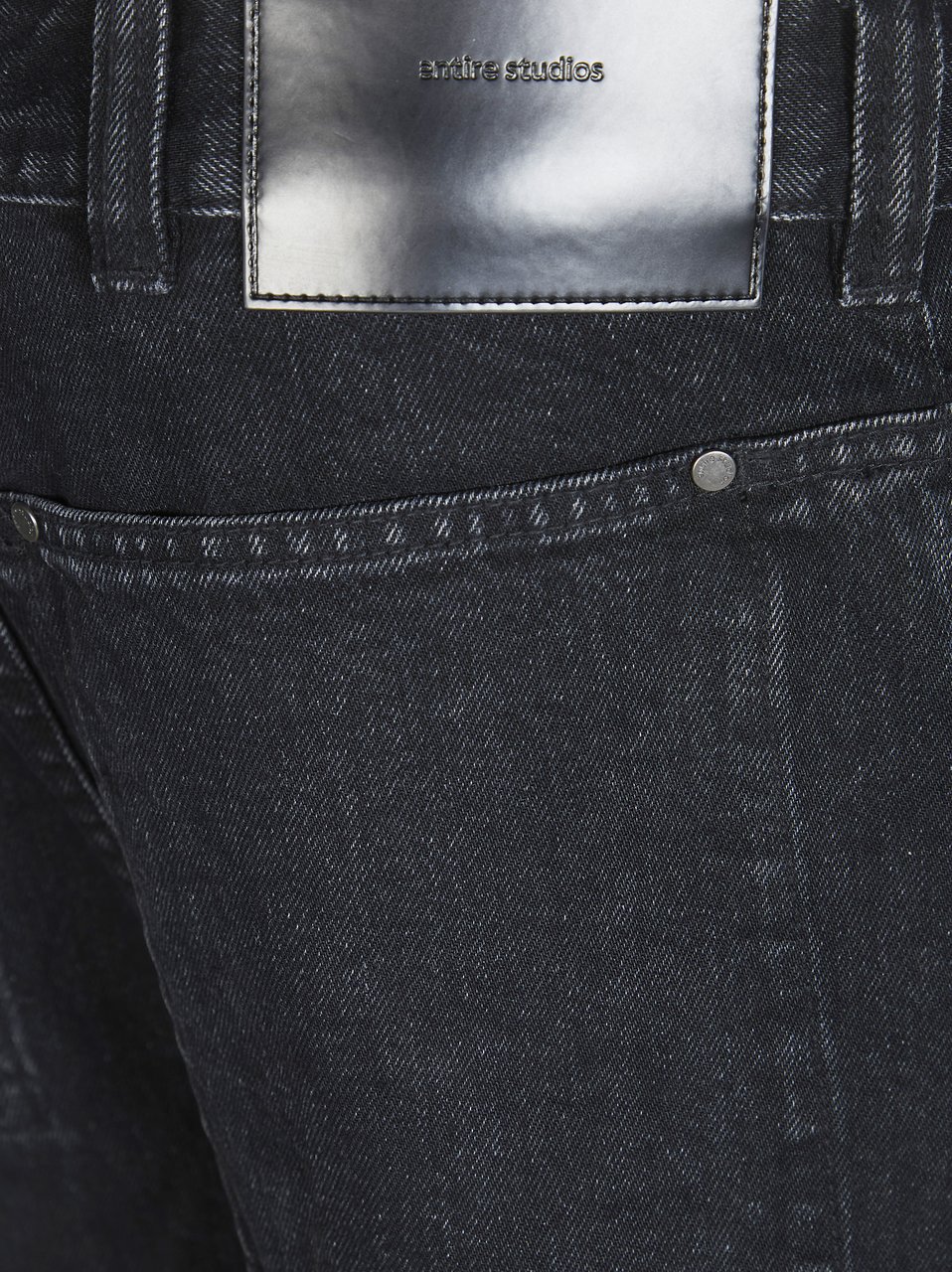 Entire Studios Cropped Dark Wash Wide-Leg Jeans Zwart