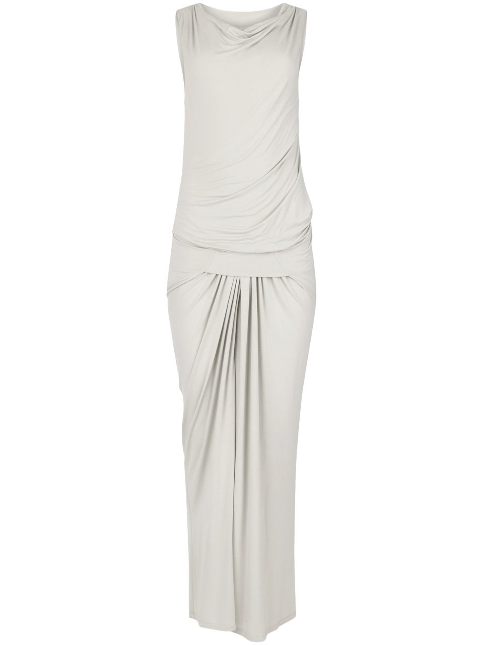 Entire Studios Draped Midi Dress with Soft Flowing Fabric Grijs