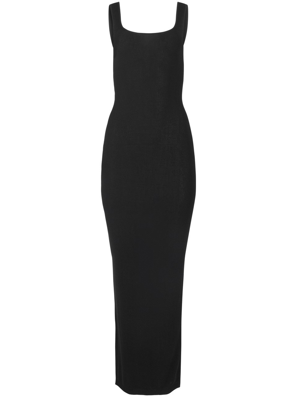 Entire Studios Square Neck Knit Midi Dress Zwart