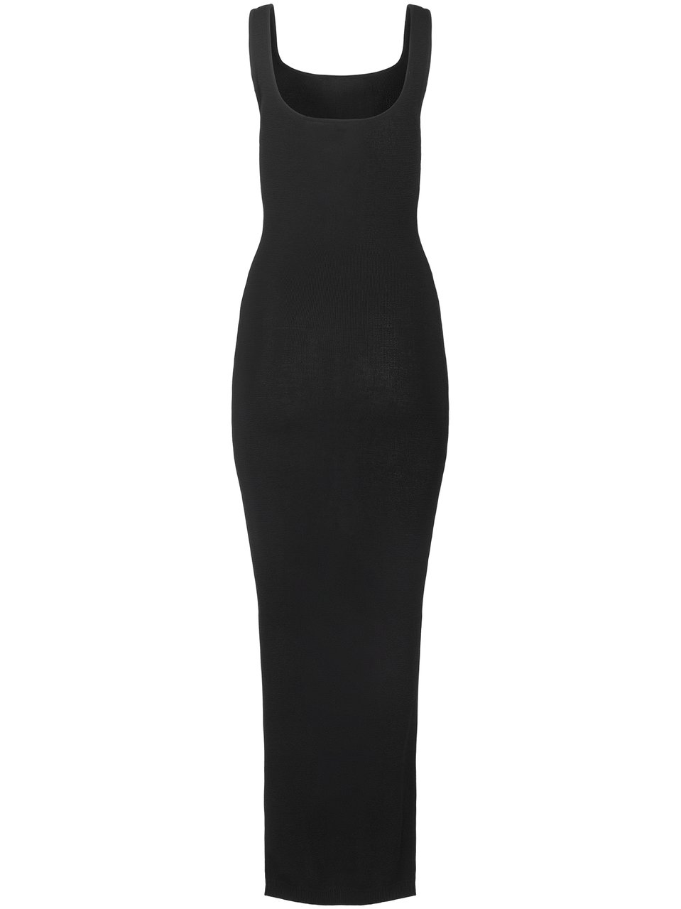 Entire Studios Square Neck Knit Midi Dress Zwart