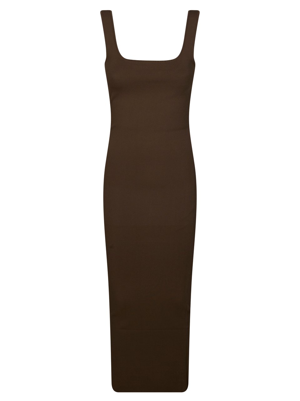 Entire Studios Square Neck Clean Lines Midi Dress Zwart