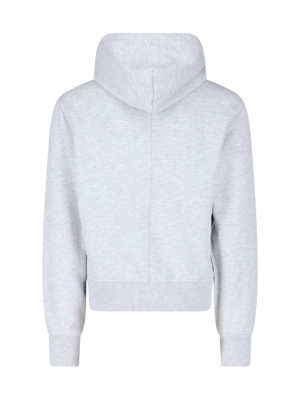 Entire Studios Grey Cotton Zip-Up Drawstring Hoodie Grijs