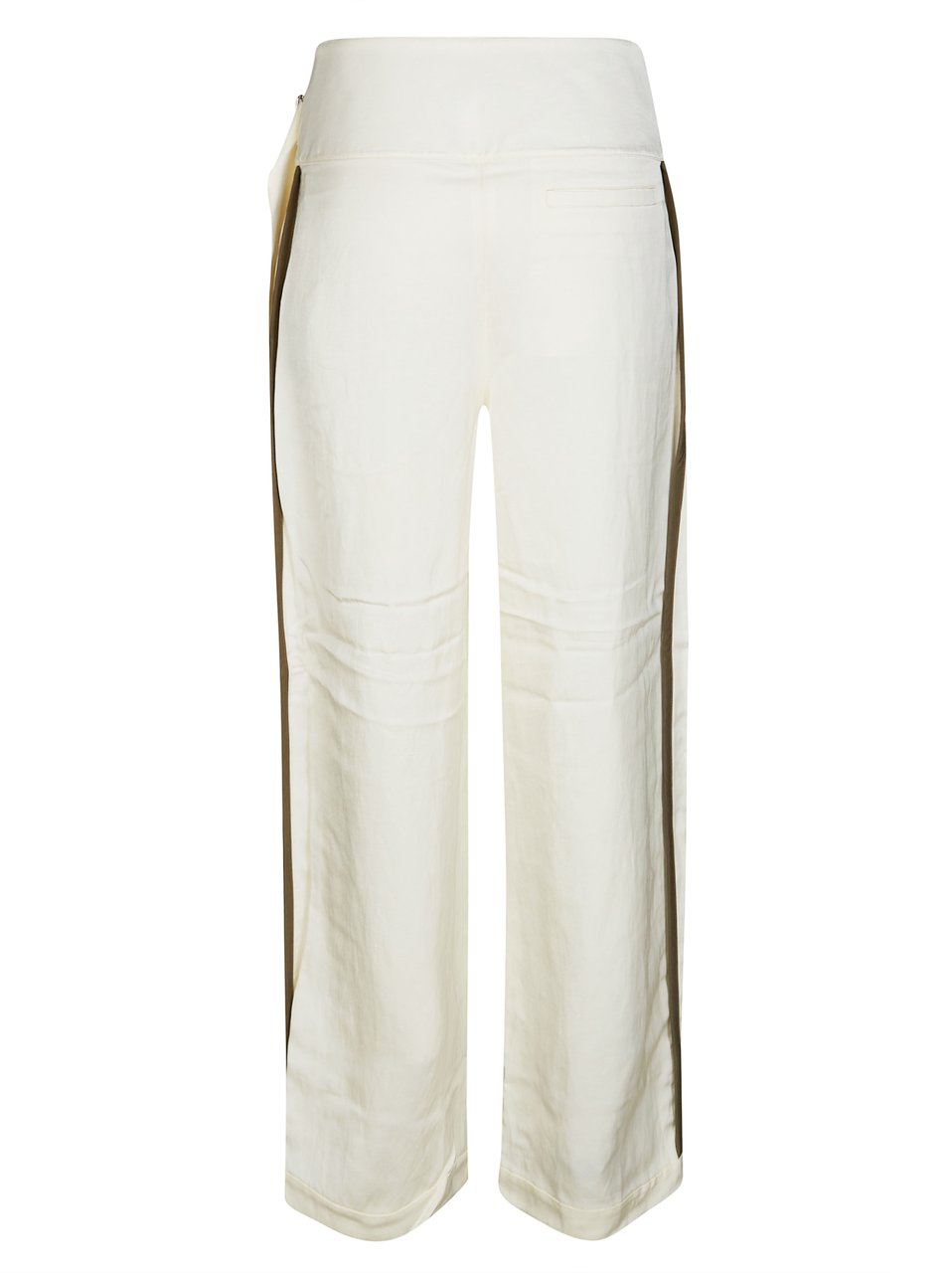 Entire Studios Cropped High Waist Outer Stripe Pants Wit