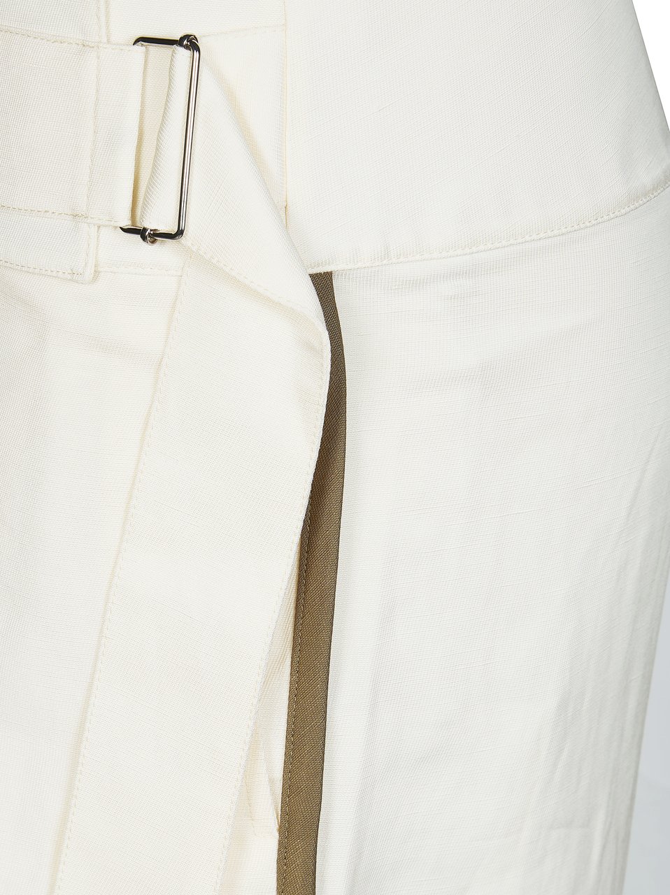 Entire Studios Cropped High Waist Outer Stripe Pants Wit